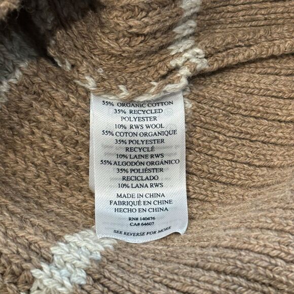 Faherty Women’s Sweater Size Small Mariner Sweater Carmel Brown Stripe Pullover - Picture 7 of 12